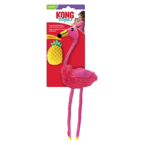Kong Tropics Flamingo 2in1 žaislas katėms