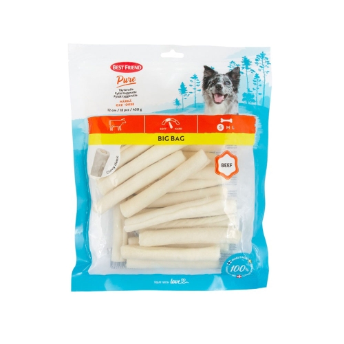 Best Friend Pure skanėstai šunims-jaučio odos ritinėliai, 450 g