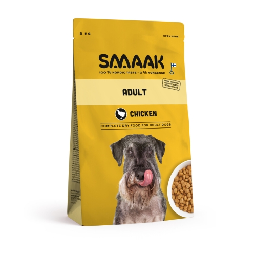 SMAAK sausas maistas suaugusiems šunims su vištiena, 2 kg