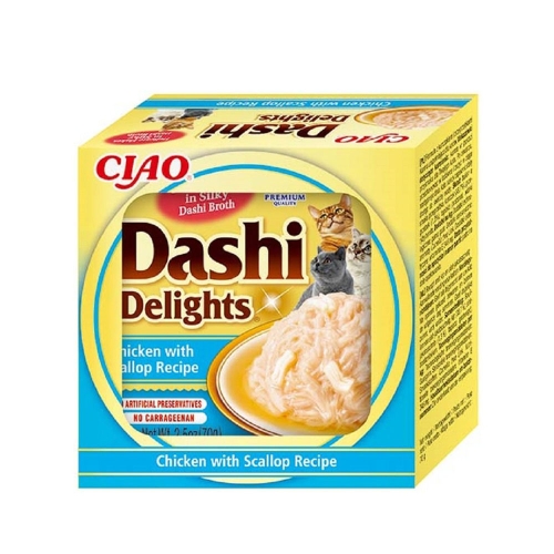 Churu Dashi Delights tyrė katėms su vištiena ir šukutėmis, 70 g