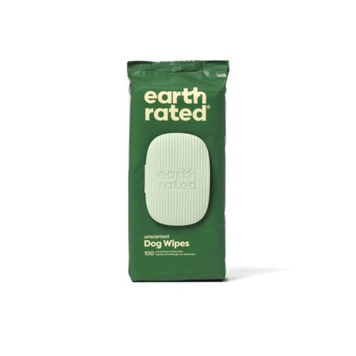 Earth Rated šunų priežiūros servetėlės, 100 vnt., bekvapės