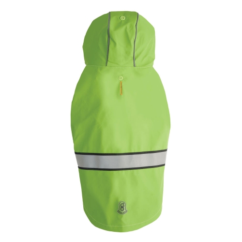 Goo-eez Reflective šviesą atspindintis lietpaltis šunims, XL, žalias