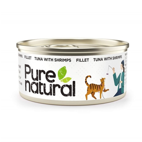 Purenatural konservai katėms su tunu ir krevetėmis, 70 g