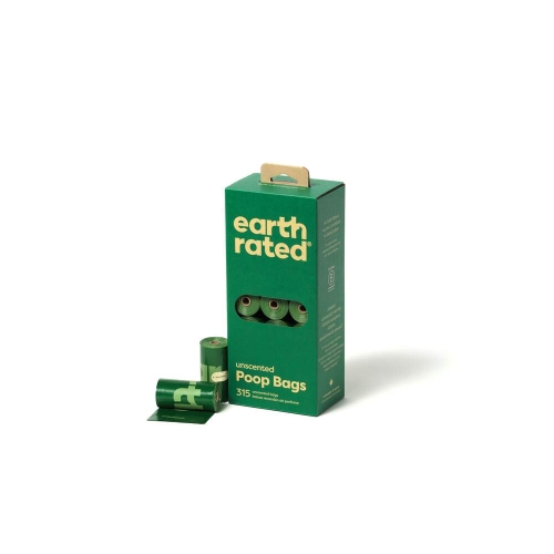 Earth Rated bekvapiai higieninių maišelių ritinėliai, 315 vnt