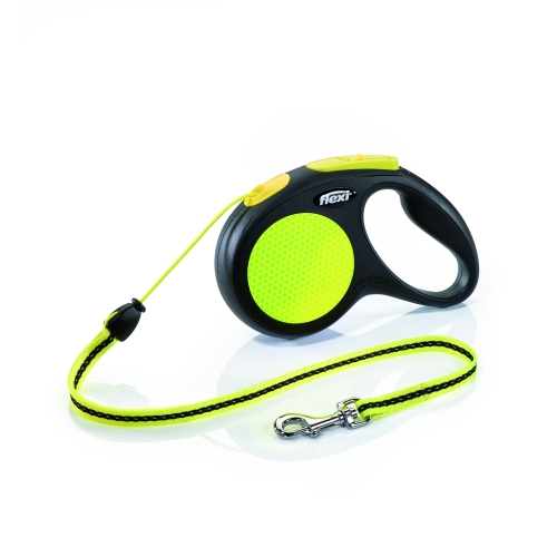 Flexi Neon automatinis virvinis pavadėlis šunims M/5m, neoninis