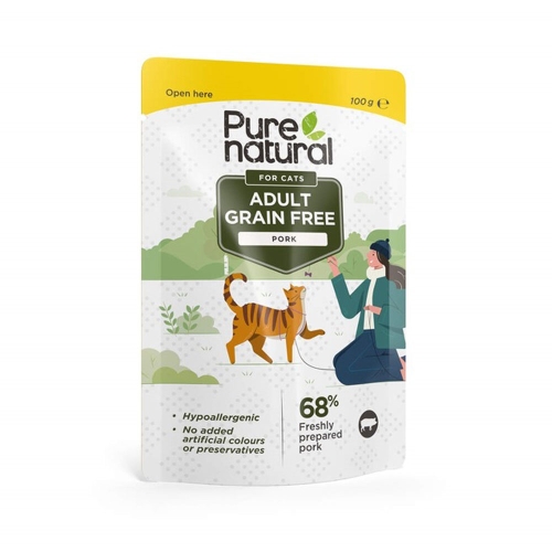 Purenatural konservai katėms su kiauliena, 100 g