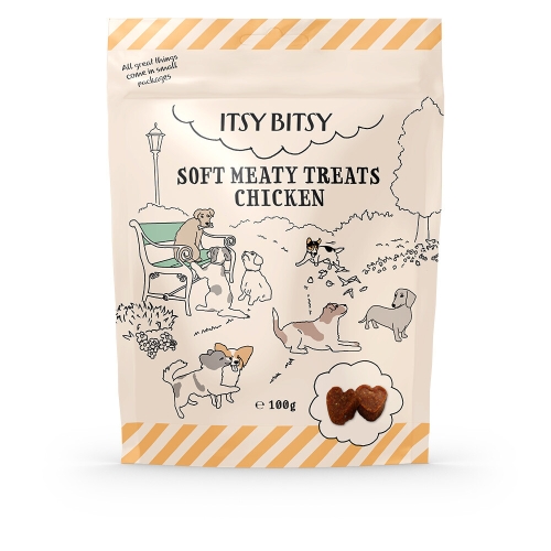 ItsyBitsy minkštas šunų skanėstas su vištiena, 100g