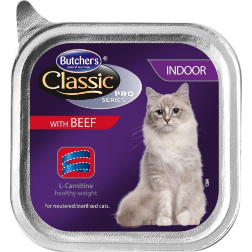 Butcher's Pro Indoor jautienos konservai katėms, 100 g