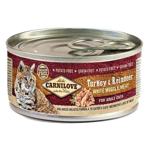 Carnilove konservai katėms su kalakutiena/elniena, 100 g