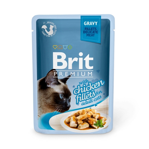 Brit Premium Delicate Chicken in Gravy konservai katėms su višt. 85 g