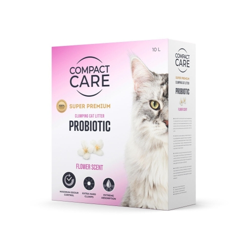 Compact Care Probiotic kraikas katėms su probiotikais, gėlių kvapo, 10l