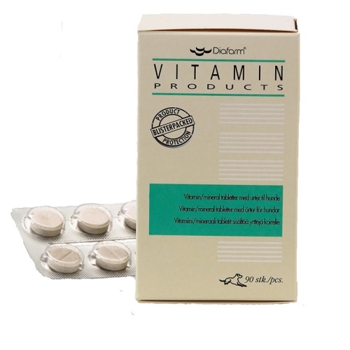 Diafarm Herbs vitaminai šunims, 90vnt.