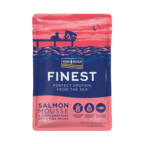 Fish4Dogs Finest Salmon Mousse paštetas šunims su lašiša, 100 g