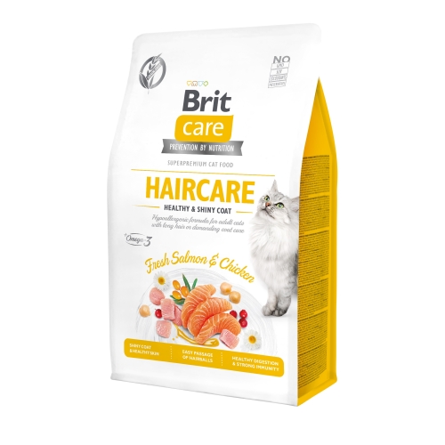 Brit Care Haircare Healthy&Shiny Coat maistas katėms, 400 g