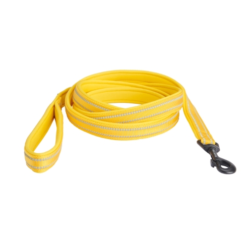 Feel Active pavadėlis šunims su paminkštinta rankena, 200 cm, geltona