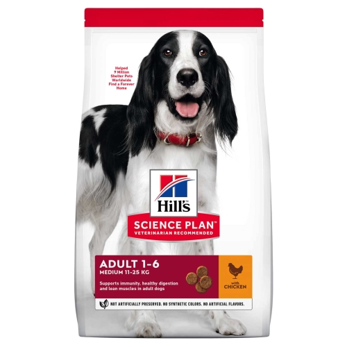 Hill´s Science Plan Adult Medium maistas šunims su višt. 14kg