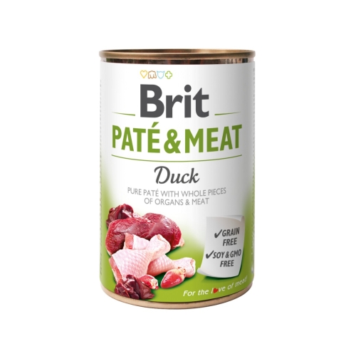 Brit Care Paté & Meat konservai suaugusiems šunims su antiena, 400g