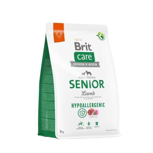 Brit Care Senior Sausas šunų maistas, ėriena/ryžiai, 3 kg
