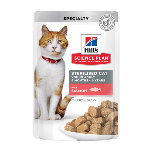 Hill's Science Plan Sterilised Adult konservai su lašiša, 85g