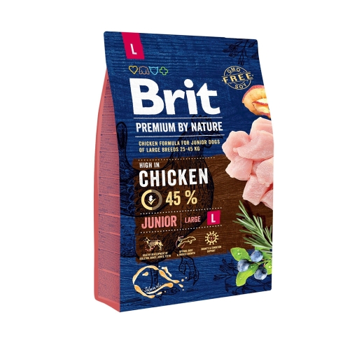 Brit Premium Junior L sausas maistas jauniems šunims su višt. 3 kg
