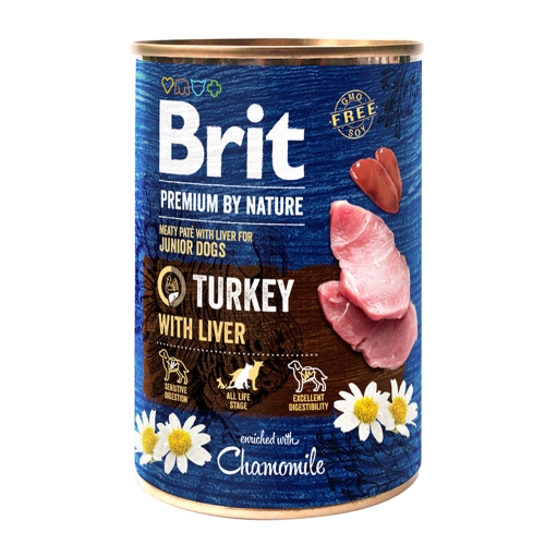 Brit Premium By Nature konservai su kalakutienos kepenėlėmis, 800g