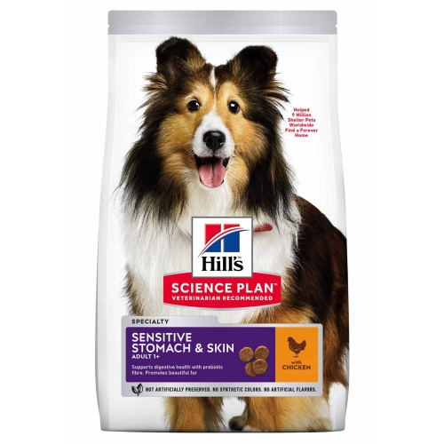 Hill's Science Plan Sensitive Stomach&Skin maistas šunims,  2,5kg