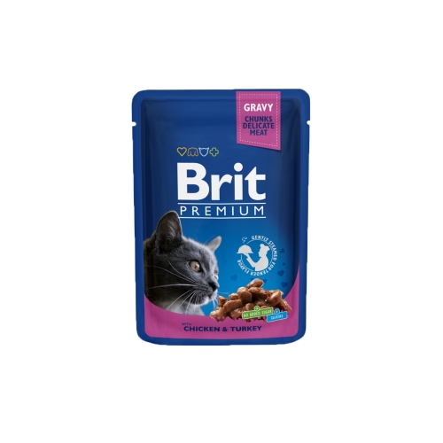 Brit Premium konservai katėms su višt/kalakut. 100g