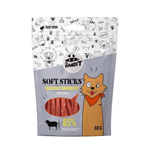 Mr. Bandit Soft Sticks ėrienos lazdelės šunims, 80 g