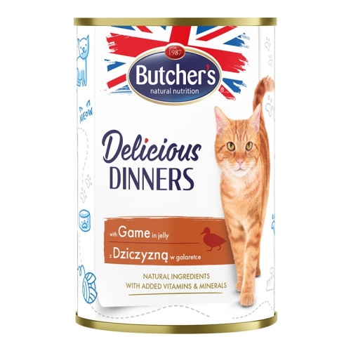 Butcher's Delicious Dinners konservai katėms su žvėriena,
