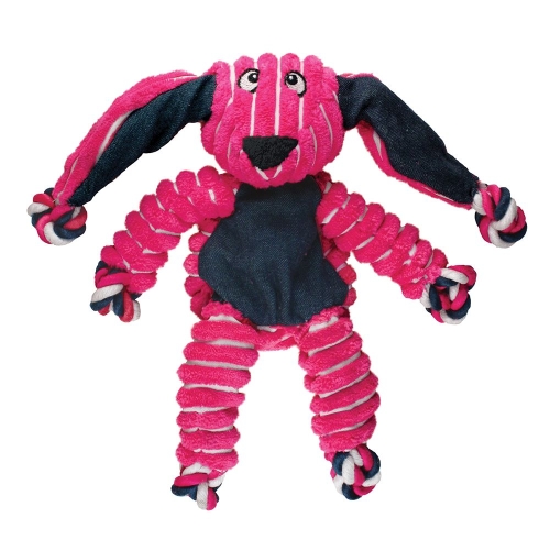 KONG Floppy Knots žaislas šunims - triušis, 22,9 cm, rožinis