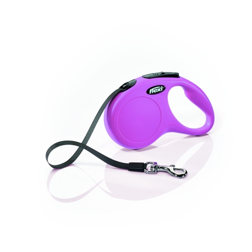 Flexi Classic automatinis juostinis pavadėlis, S/5 m, rožinis