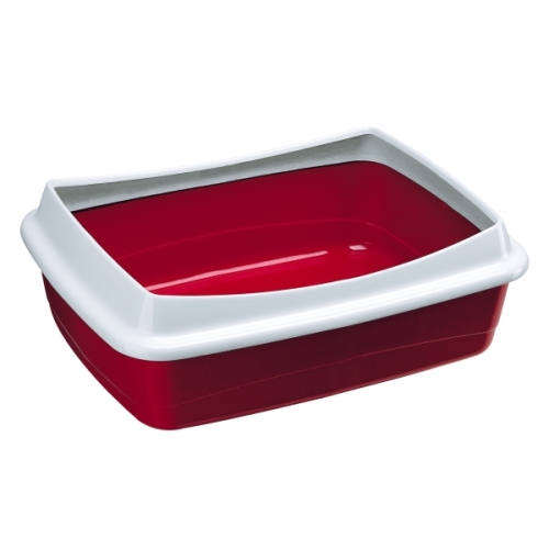 Ferplast Nip Plus atviras tualetas, 47x36x15,5cm, raudonas