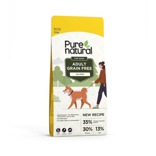 PURENATURAL GRAIN-FREE SAUSAS MAISTAS ŠUNIMS SU LAŠIŠA, 12 KG