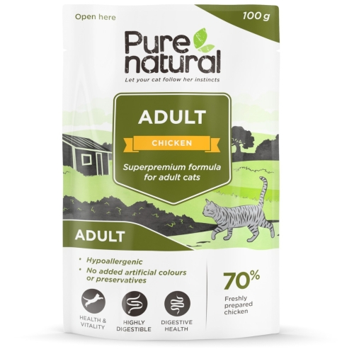 Purenatural konservai katėms su vištiena, 100 g