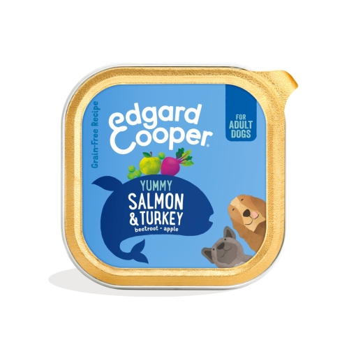 Edgard Cooper konservai šunims, su kalakutiena ir lašiša, 150g