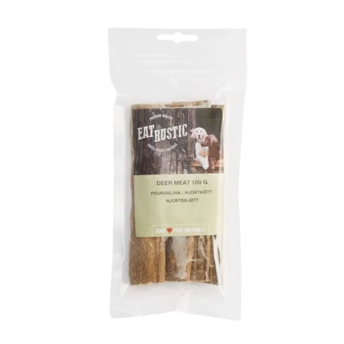 Eat Rustic natūralus skanėstas šunims – elnienos juostelės, 100 g