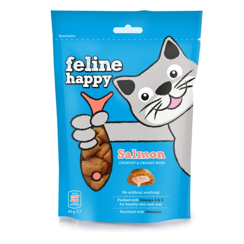Mark+Chappell Feline skanėstai katėms su lašiš, 60g