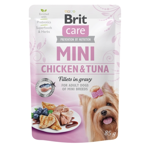 Brit Care Mini konservai šunims su vištiena ir tunu, 85 g