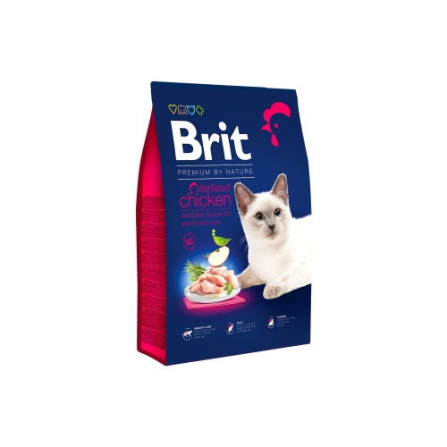 Brit Premium sausas maistas steriliz.katėms, 300g