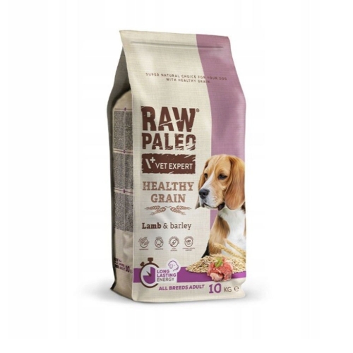 Raw Paleo Healthy Grain Adult sausas maistas šunims su ėriena, 10 kg