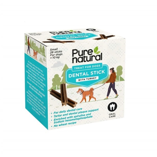 Purenatural Dental lazdelės su kalakutiena, S, 28 vnt.