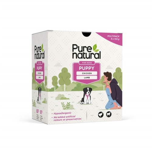Purenatural konservų rinkinys šuniukams, 6 x 150 g