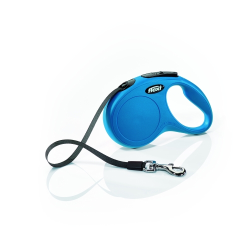 Flexi Classic automatinis juostinis pavadėlis, S/5 m, mėlynas