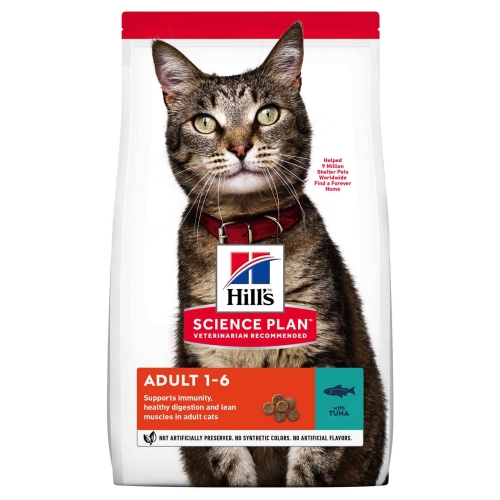 Hill's Science Plan Adult maistas katėms su tunu, 1,5 kg