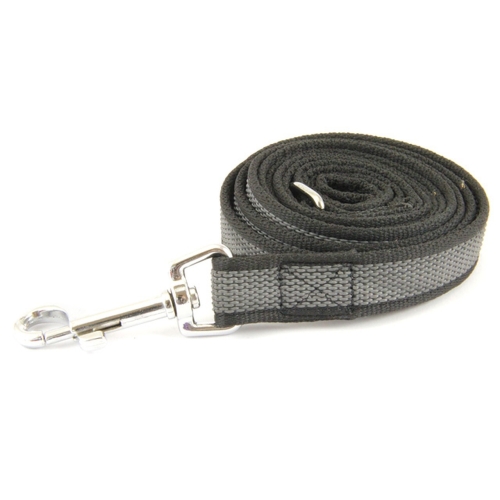 Onega gumuotas nailono pavadėlis šuniui 20mm/2m pilkas
