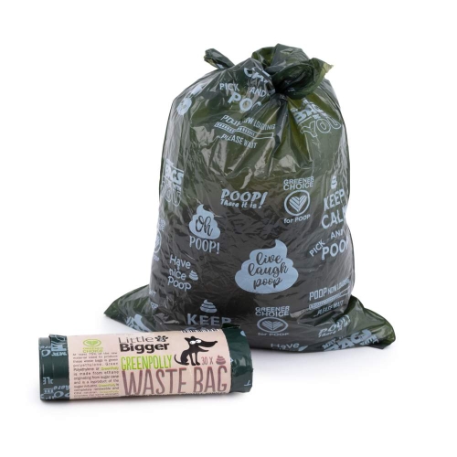 L&B EKSKREMENTŲ MAIŠELIAI SU RANKENA, ŽALIOS SPALVOS