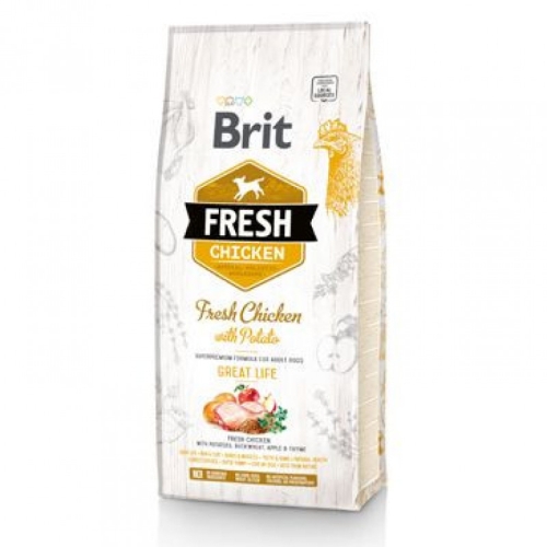 Brit Fresh maistas šunims su vištiena ir bulvėmis 12kg