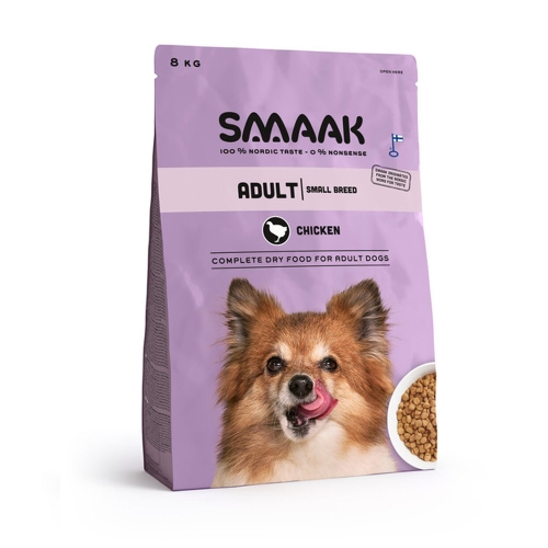 SMAAK sausas maistas mažų veislių suaugusiems šunims su vištiena, 8 kg