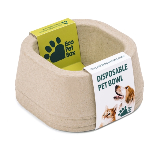 Eco Pet Box biologiškai suyrantys dubenėliai, 155x155x60mm, 3 vnt.