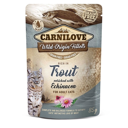 Carnilove konservai katėms su upėtakiu, 85 g
